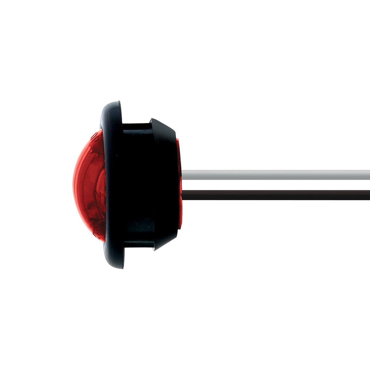 Single SMD LED 3/4" Mini Light (Clearance/Marker) With Rubber Grommet - Red LED/Red Lens - Thumbnail 4