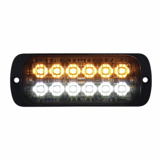 12 High Power LED Super Thin Warning Light - Amber LED & White LED (Bulk)