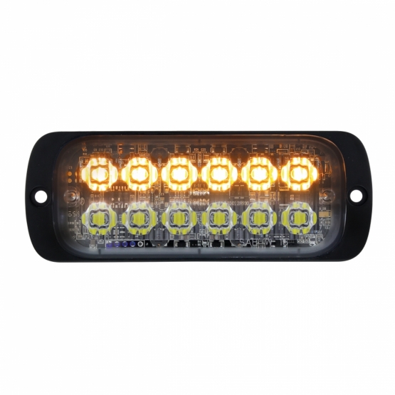 12 High Power LED Super Thin Warning Light - Amber LED & White LED (Bulk) - Thumbnail 2