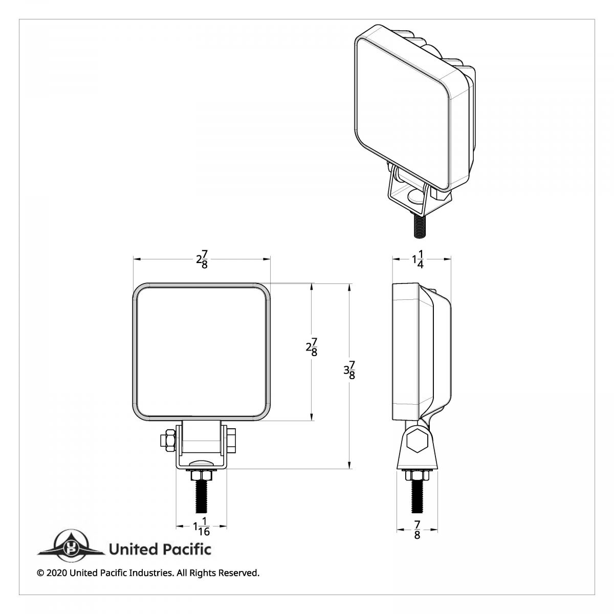4 High Power 3-Watt LED Compact Work Light - Thumbnail 5