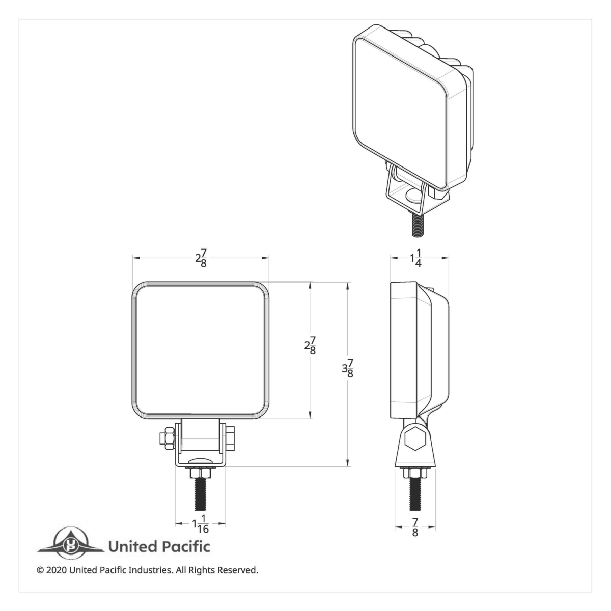 4 High Power 3-Watt LED Compact Work Light - Thumbnail 6