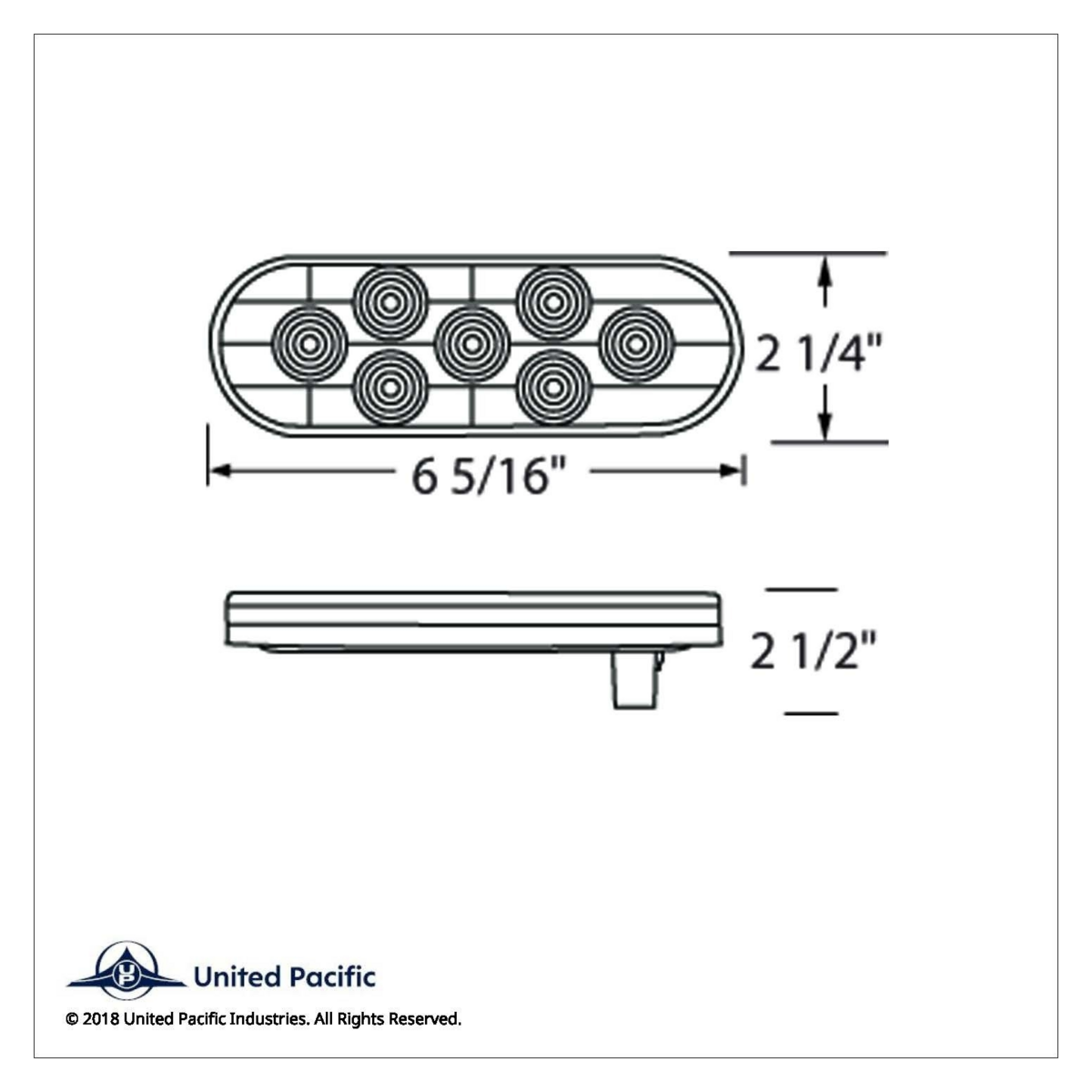 7 LED Oval Light (Stop, Turn & Tail) - Red LED/Red Lens - Thumbnail 7
