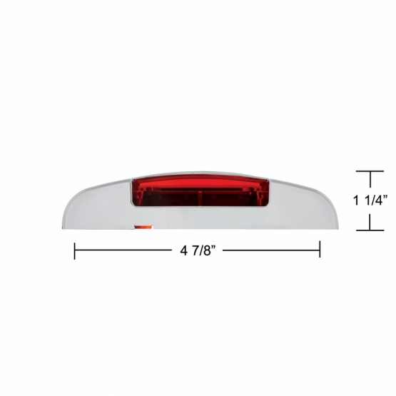 16 LED Reflector Light (Clearance/Marker) With Chrome Bezel - Red LED/Red Lens - Thumbnail 7