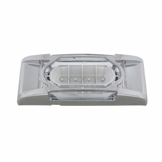 16 LED Reflector Light (Clearance/Marker) With Chrome Bezel - Red LED/Clear Lens - Thumbnail 5