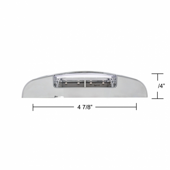 16 LED Reflector Light (Clearance/Marker) With Chrome Bezel - Red LED/Clear Lens - Thumbnail 7