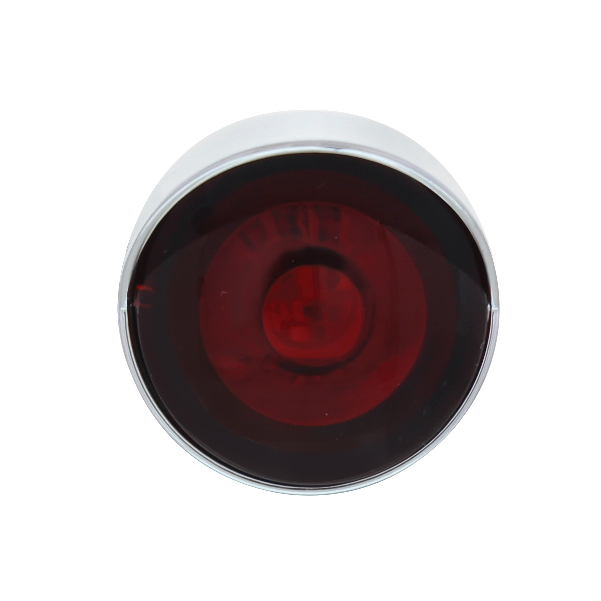 3 High Power LED 1" Light (Clearance/Marker) With Visor - Red LED/Red Lens - Thumbnail 2