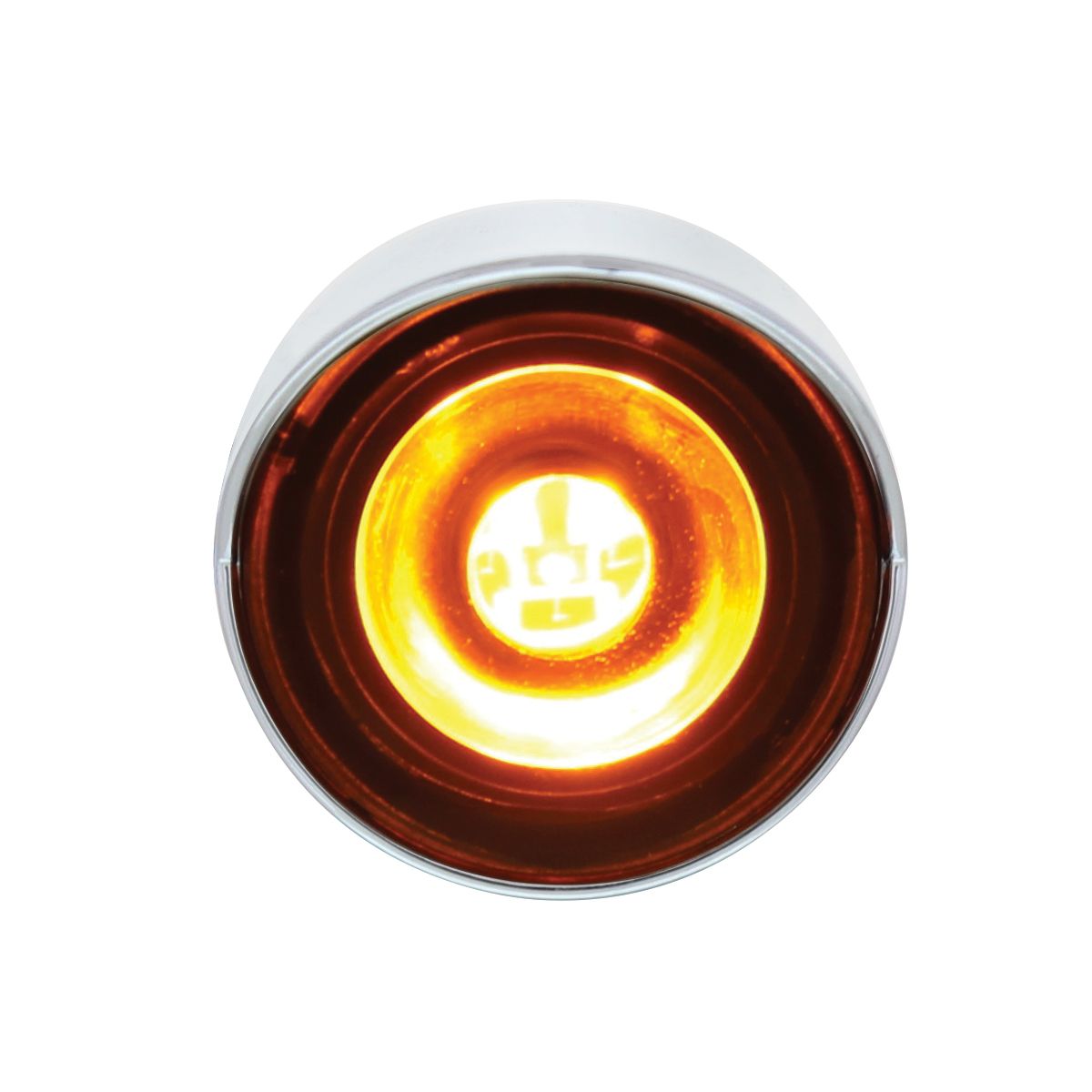3 LED 1" Dual Function Auxiliary/Utility Light With Visor - Amber LED/Amber Lens