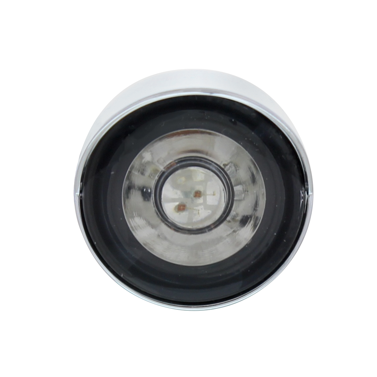 3 High Power LED 1" Light (Clearance/Marker) With Visor - Red LED/Clear Lens - Thumbnail 2