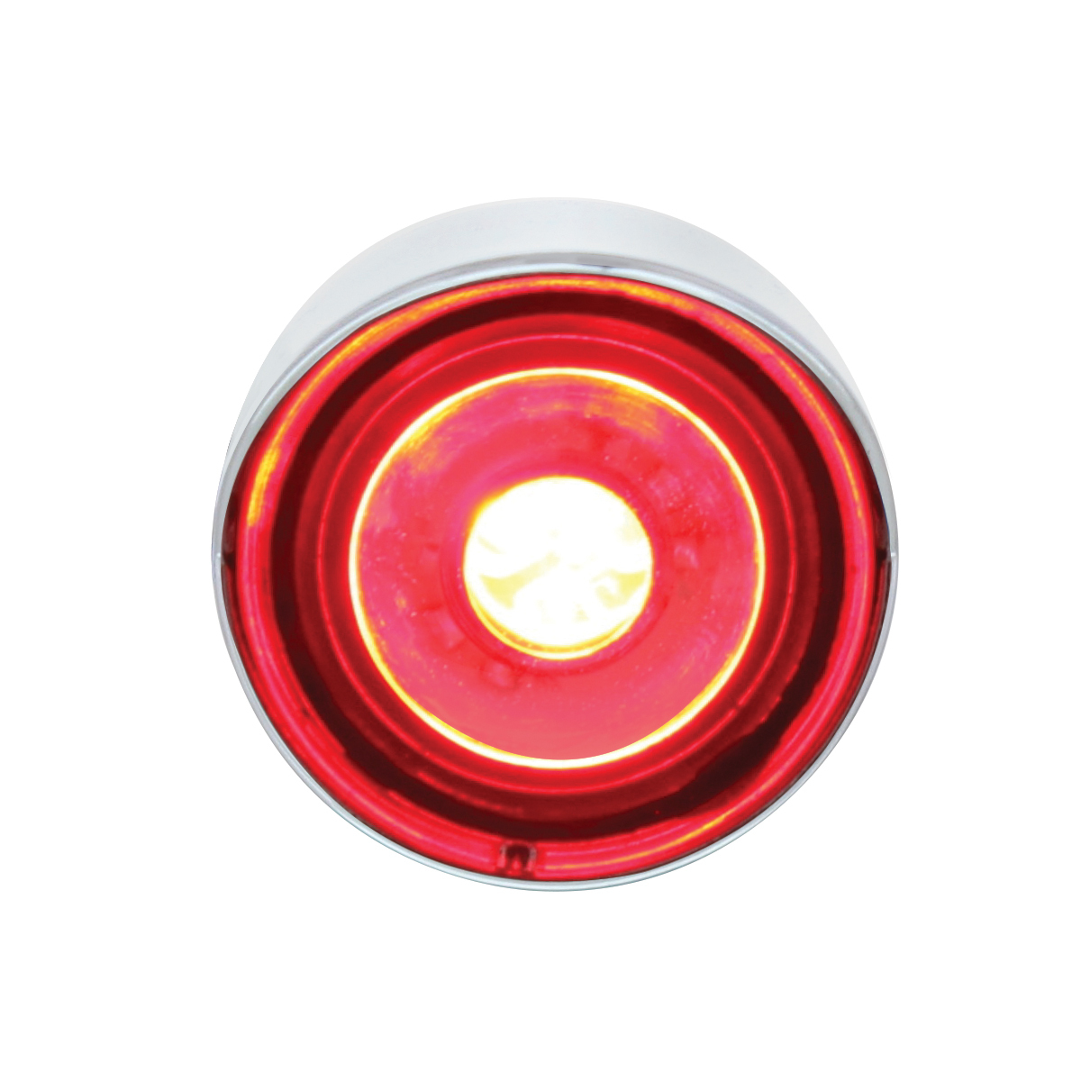 3 High Power LED 1" Light (Clearance/Marker) With Visor - Red LED/Clear Lens - Thumbnail 6