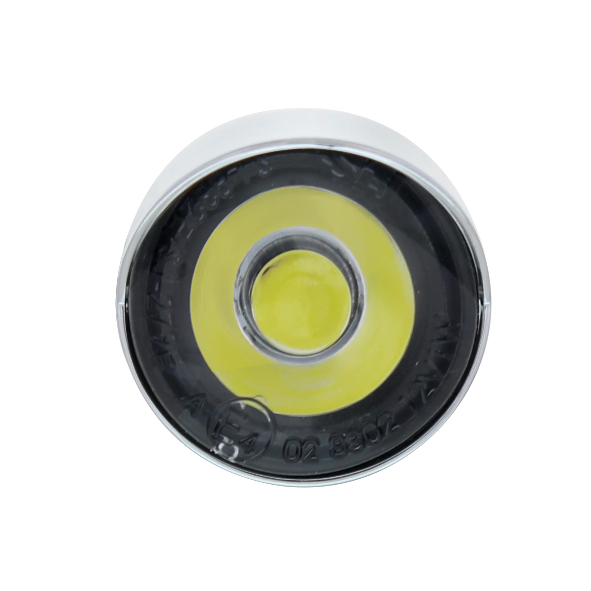 3 High Power LED 1" Light (Clearance/Marker) With Visor - White LED/Clear Lens - Thumbnail 2