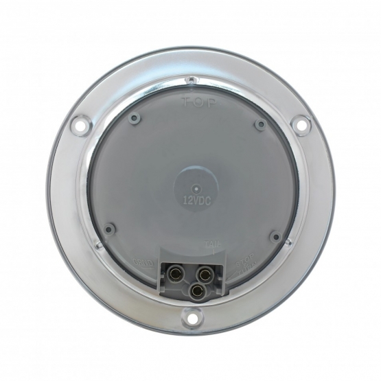 7 LED 4" SS Flange Turn Signal Light - Amber LED/Amber Lens - Thumbnail 5