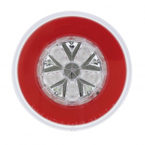 18 LED 4" Round GloLight (Stop, Turn & Tail) - Red LED/Red Lens (Card) - Thumbnail 3