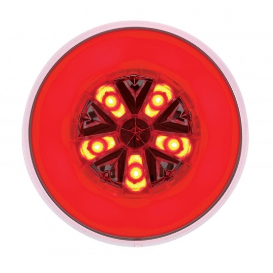 18 LED 4" Round GloLight Kit (Stop, Turn & Tail) - Red LED/Red Lens (Each) - Thumbnail 2