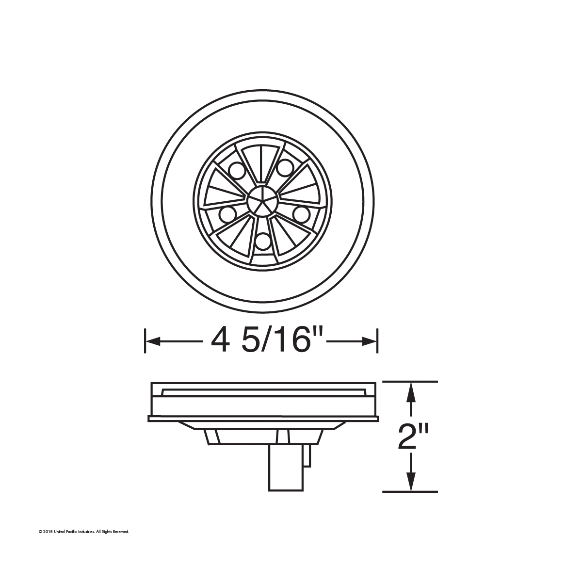 18 LED 4" Round GloLight (Turn Signal) - Amber LED/Amber Lens (Card) - Thumbnail 8