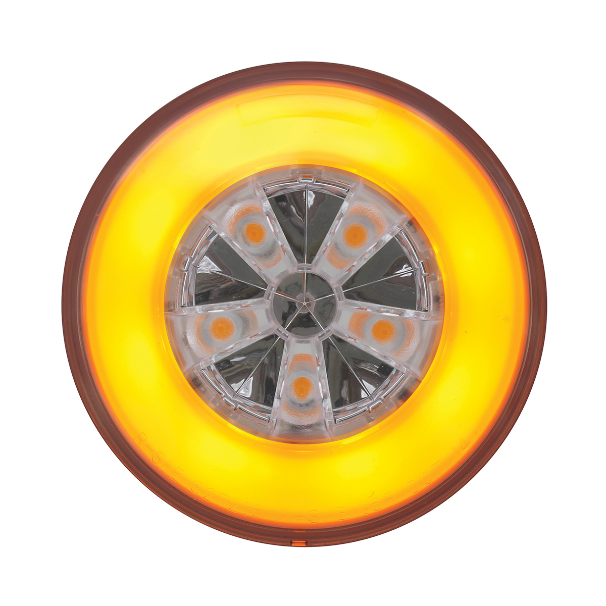 18 LED 4" Round GloLight (Turn Signal) - Amber LED/Amber Lens (Bulk) - Thumbnail 2
