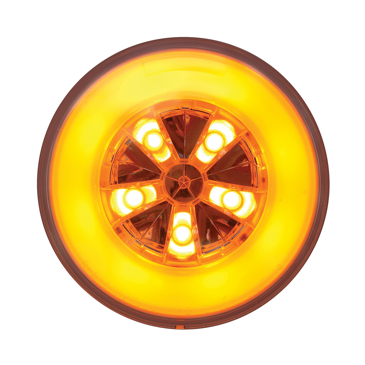 18 LED 4" Round GloLight (Turn Signal) - Amber LED/Amber Lens (Bulk) - Thumbnail 9