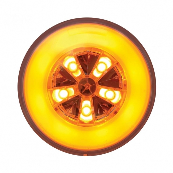 18 LED 4" Round GloLight Kit (Turn Signal) - Amber LED/Amber Lens (Each) - Thumbnail 2