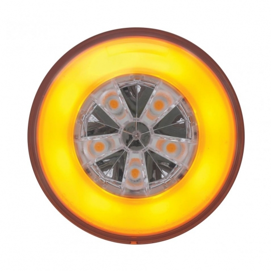 18 LED 4" Round GloLight Kit (Turn Signal) - Amber LED/Amber Lens (Each) - Thumbnail 3