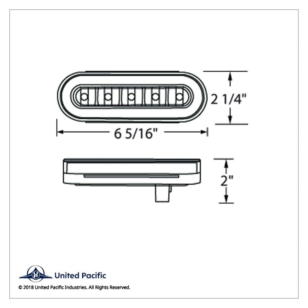 22 LED 6" Oval GloLight With Divider Bar Inner Design (Stop, Turn & Tail) - Red LED/Red Insert (Bulk) - Thumbnail 7