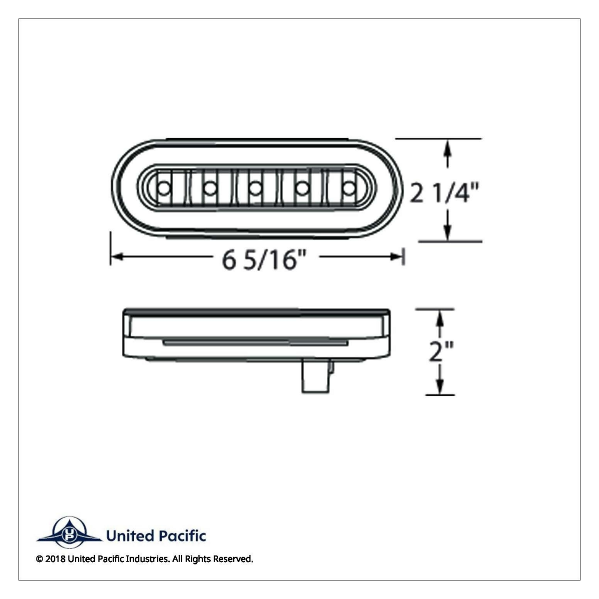22 LED 6" Oval GloLight With Divider Bar Inner Design (Stop, Turn & Tail) - Red LED/Red Insert (Bulk) - Thumbnail 9