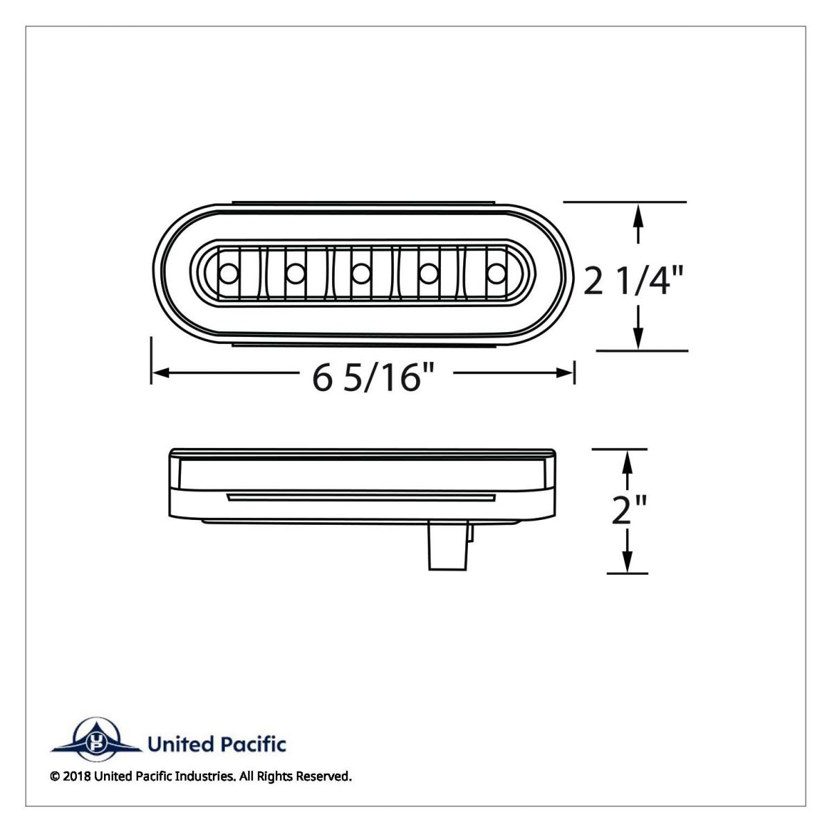 22 LED 6" Oval GloLight Kit With Divider Bar Inner Design (Stop, Turn & Tail) - Red LED/Red Insert (Each) - Thumbnail 8