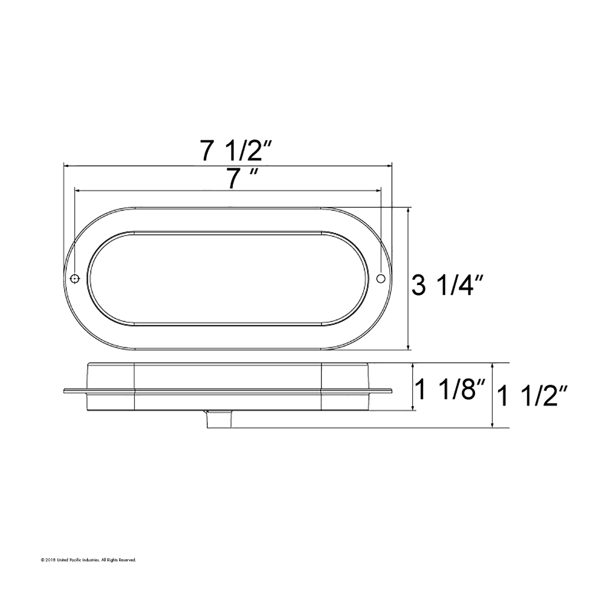 22 LED 6" Oval Flange Mount GloLight (Turn Signal) - Amber LED/Amber Lens - Thumbnail 7