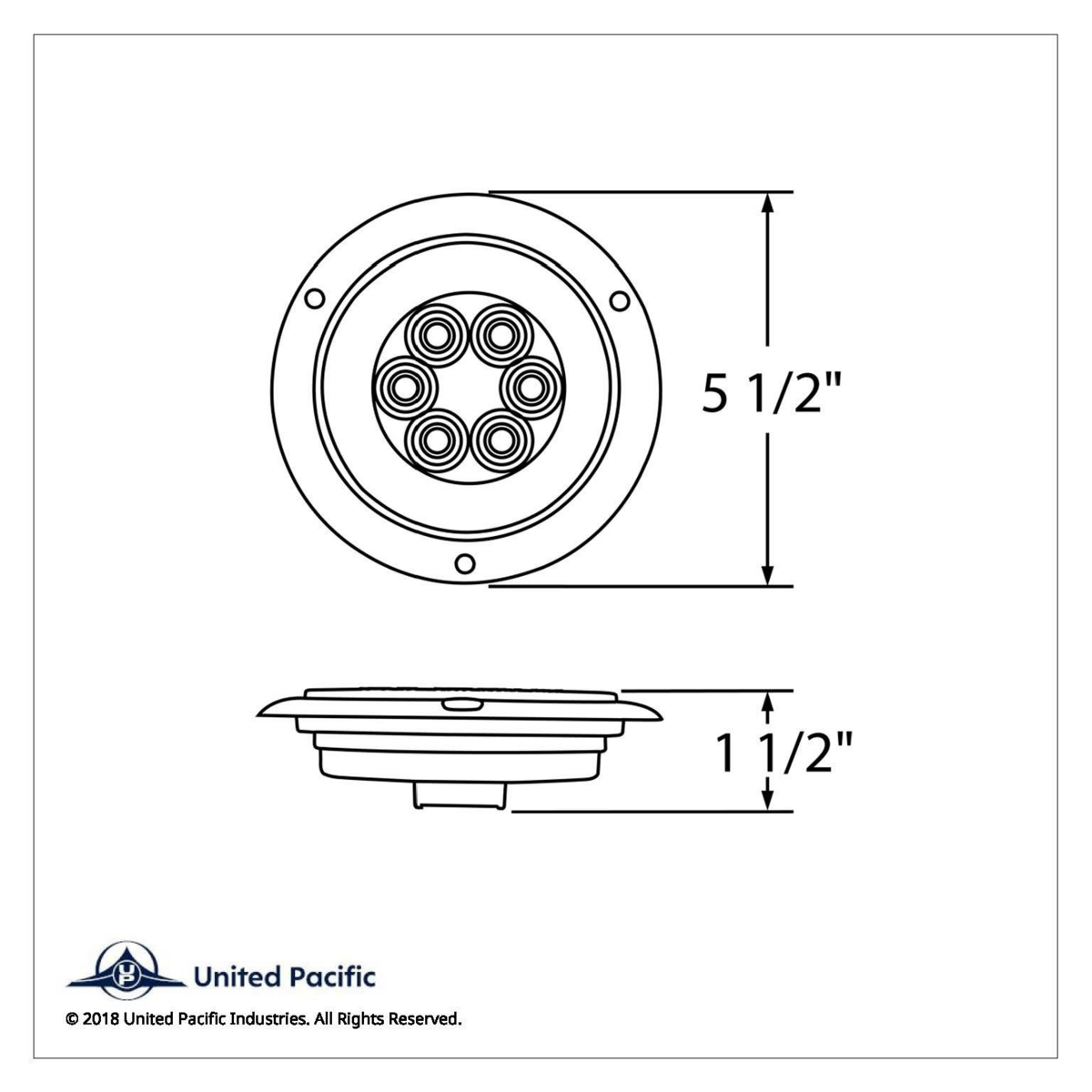 21 LED 4" Round Flange Mount GloLight (Stop, Turn & Tail) - Red LED/Red Lens - Thumbnail 8
