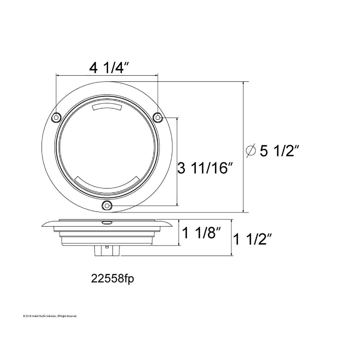 21 LED 4" Flange Mount GloLight (Turn Signal) - Amber LED/Amber Lens - Thumbnail 5