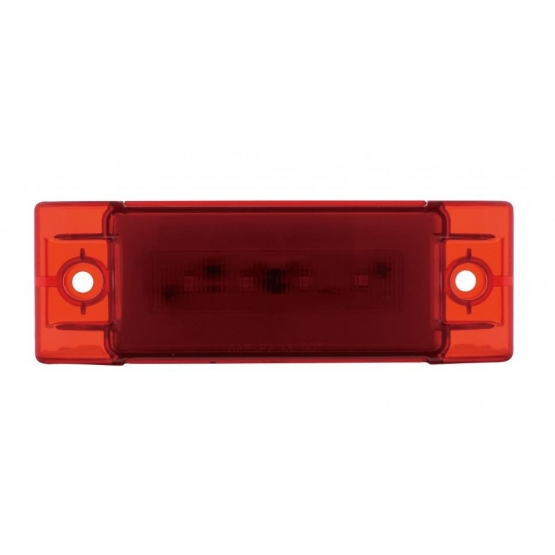 16 LED Rectangular GloLight (Clearance/Marker) - Red LED/ Red Lens - Thumbnail 2