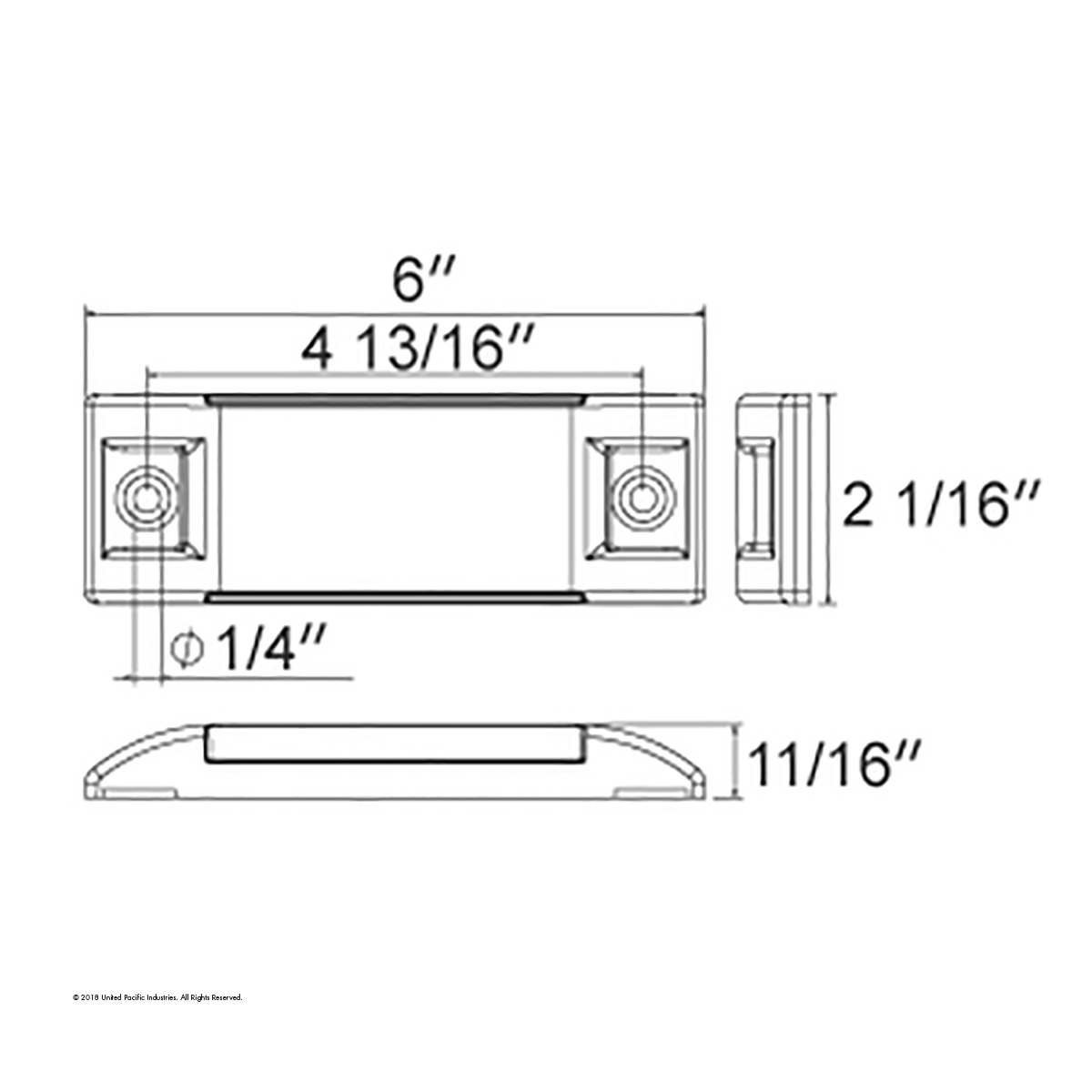 16 LED Rectangular GloLight (Clearance/Marker) - Red LED/ Red Lens - Thumbnail 5