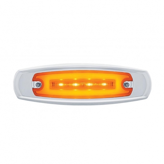16 LED Rectangular GloLight With Bezel (Clearance/Marker) - Amber LED/Amber Lens - Thumbnail 2