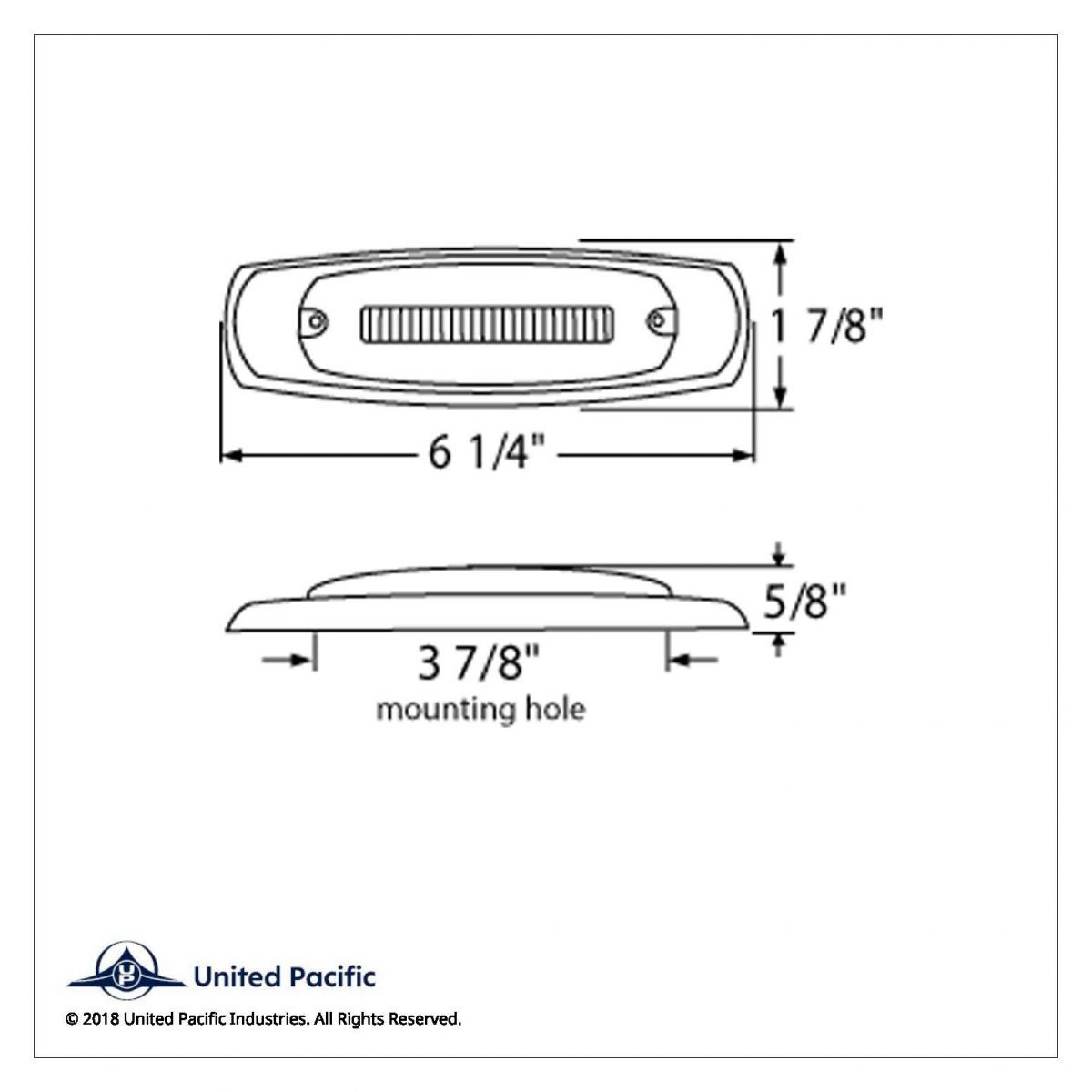16 LED Rectangular GloLight With Bezel (Clearance/Marker) - Amber LED/Amber Lens - Thumbnail 6