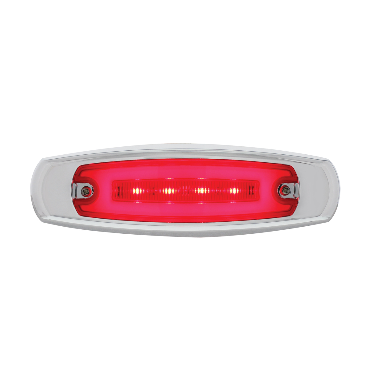 16 LED Rectangular GloLight With Bezel (Clearance/Marker) - Red LED/Red Lens (Bulk) - Thumbnail 6