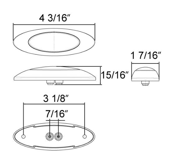 6 LED M5 Millennium GloLight (Clearance/Marker) - Red LED/Red Lens (Bulk) - Thumbnail 4