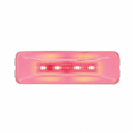 10 LED Rectangular GloLight (Clearance/Marker) - Red LED/Clear Lens