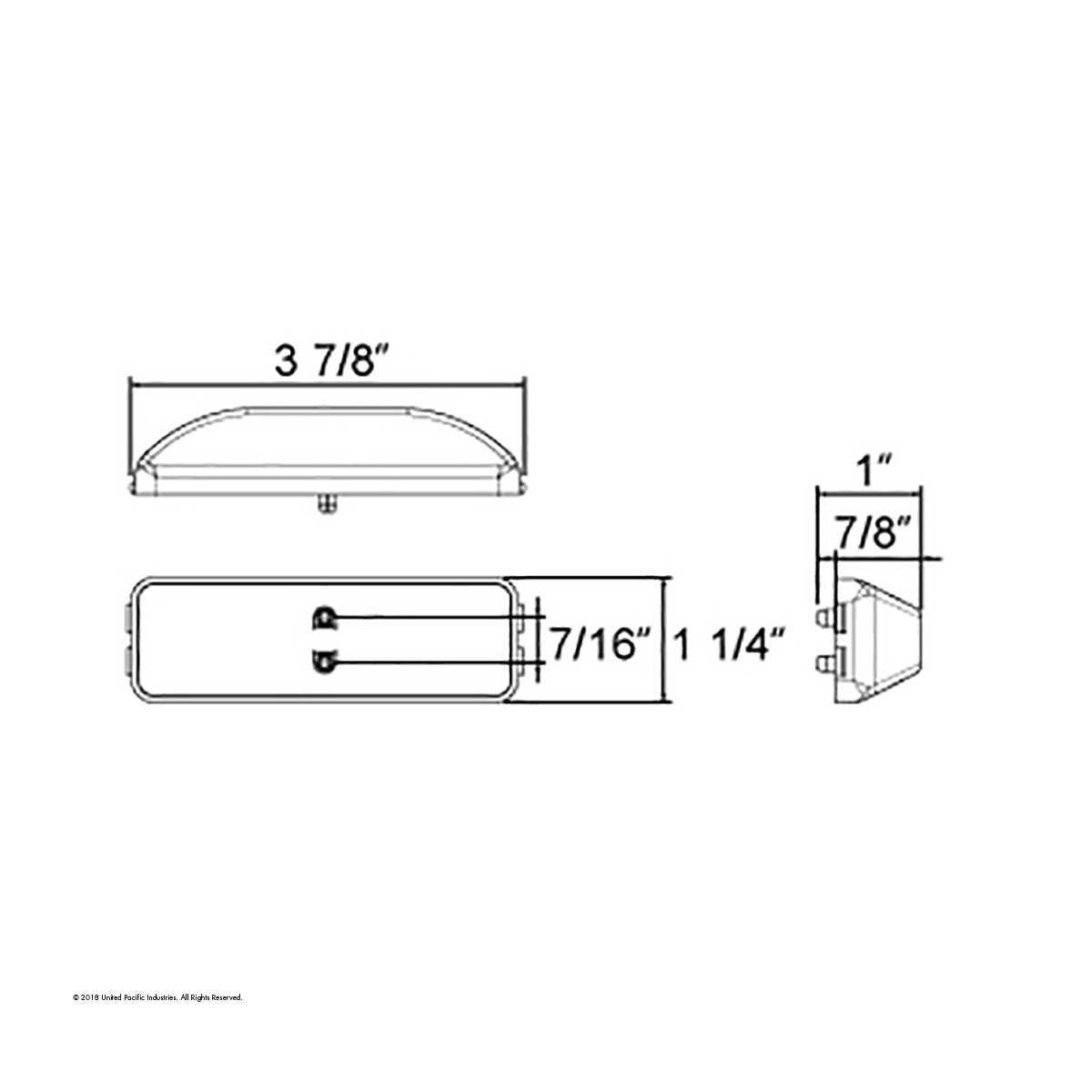 10 LED Rectangular GloLight (Clearance/Marker) - Red LED/Clear Lens - Thumbnail 5