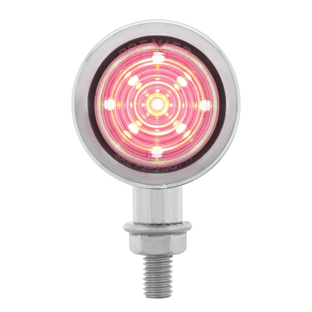 9 LED Mini Bullet Light - Red LED/Clear Lens - Thumbnail 4