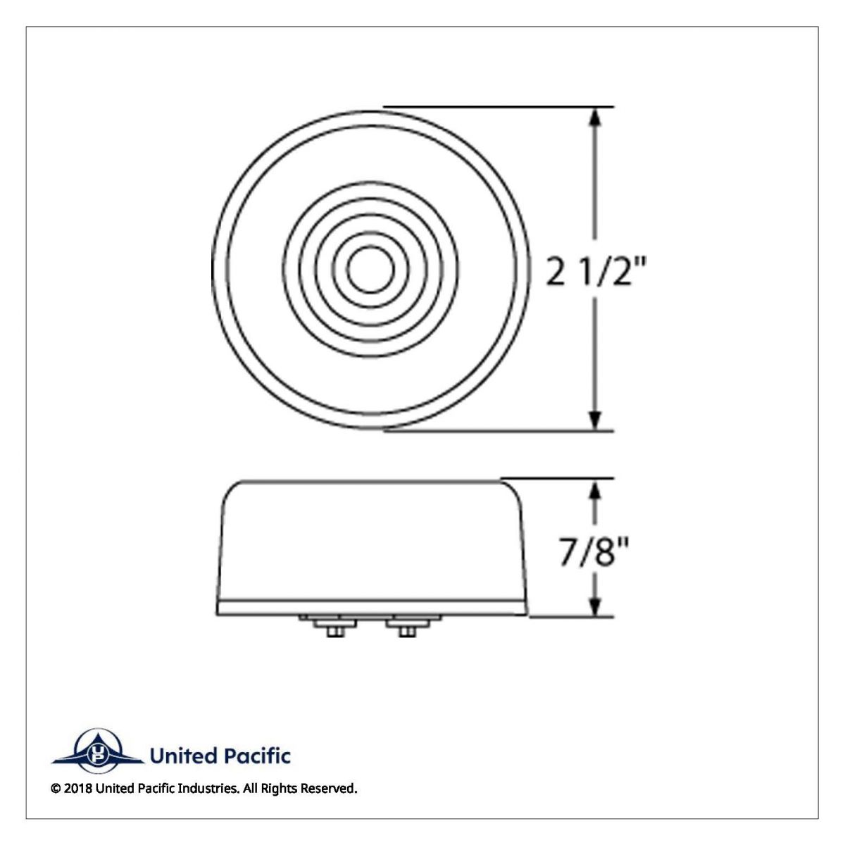 9 LED 2.5" Round GloLight (Clearance/Marker) - Amber LED/Amber Lens - Thumbnail 5