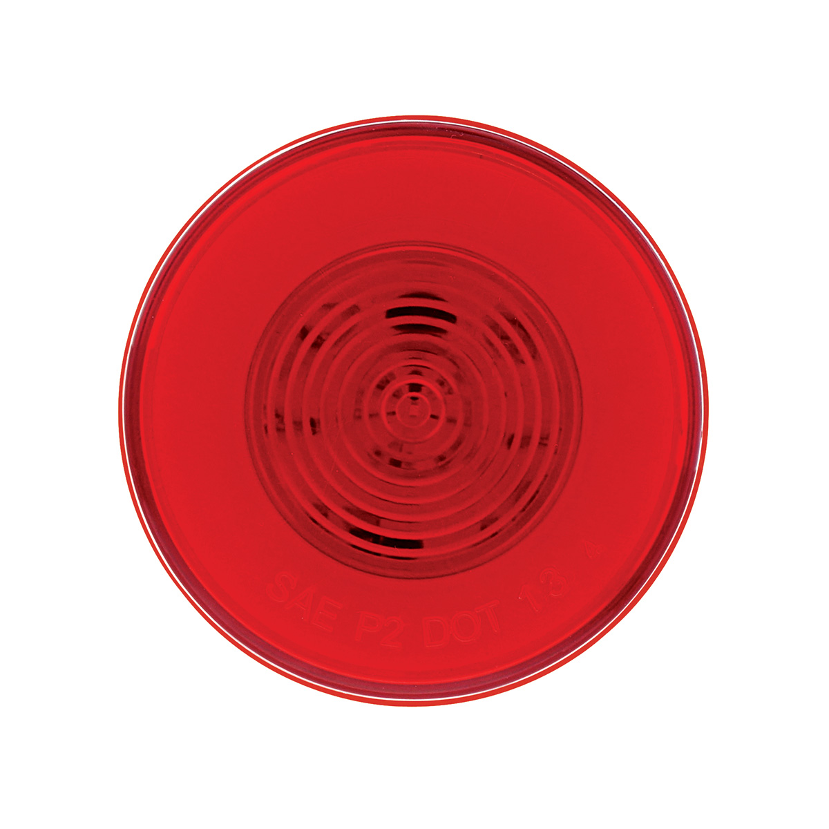 9 LED 2.5" Round GloLight (Clearance/Marker) - Red LED/Red Lens (Card) - Thumbnail 2