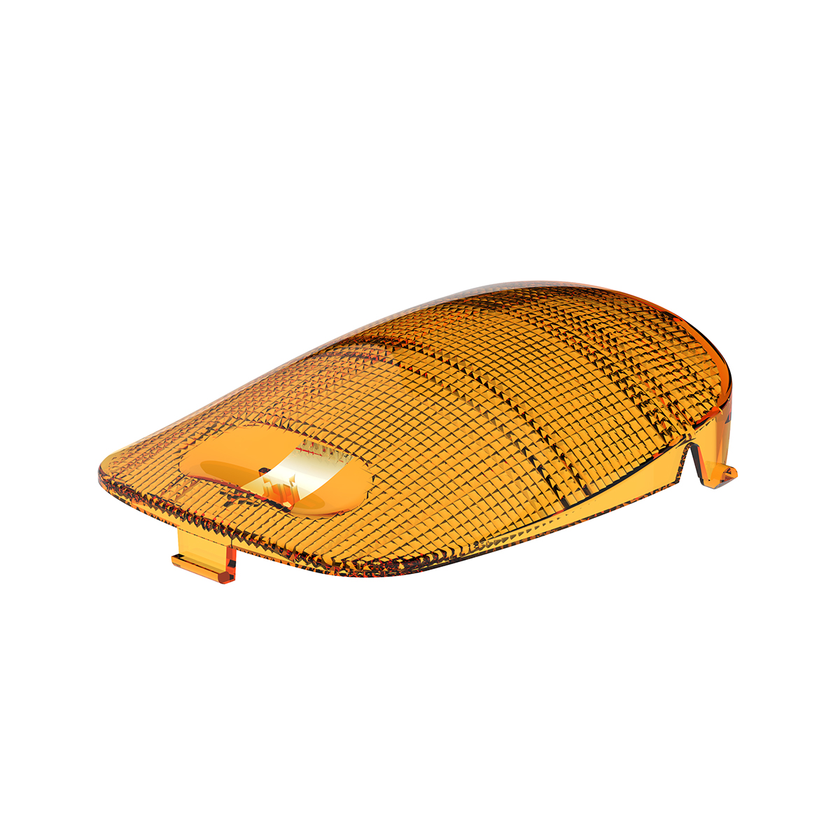 Rectangular Dome Light Lens For 2006+ Peterbilt - Amber - Thumbnail 2