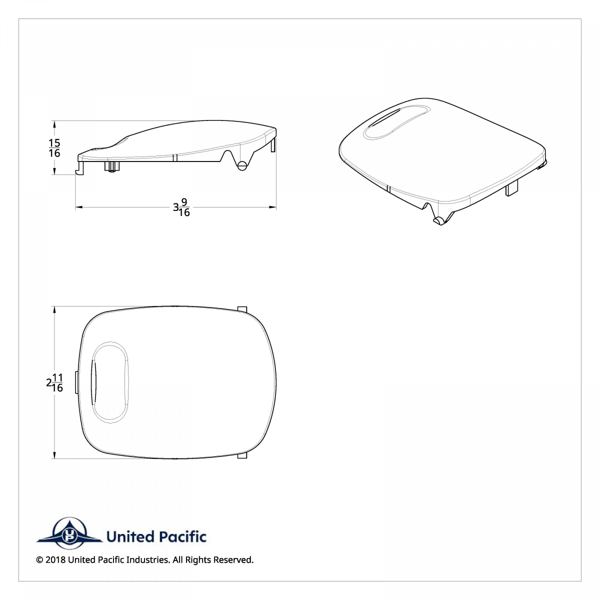 Rectangular Dome Light Lens For 2006+ Peterbilt - Amber - Thumbnail 5