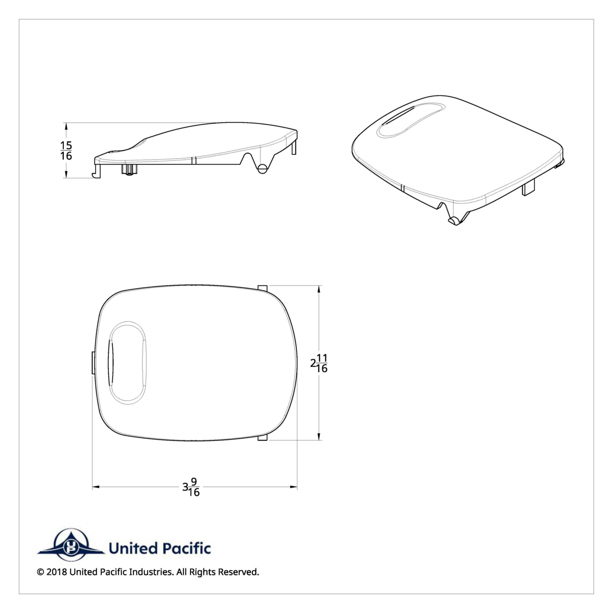 Rectangular Dome Light Lens For 2006+ Peterbilt - Clear - Thumbnail 7