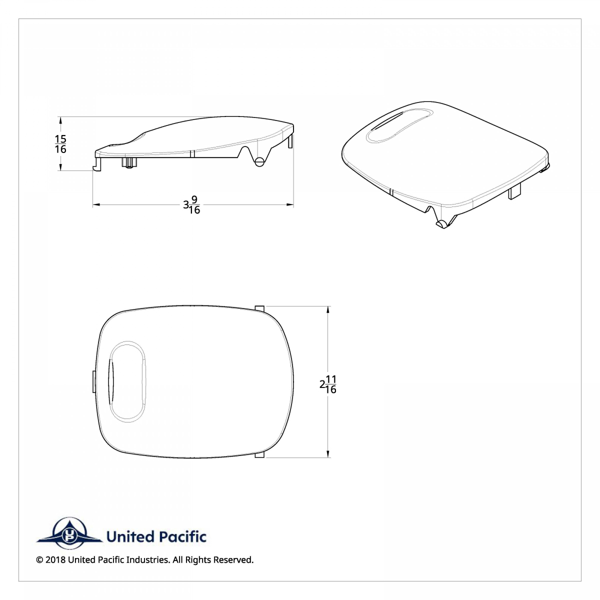 Rectangular Dome Light Lens For 2006+ Peterbilt - Purple - Thumbnail 5