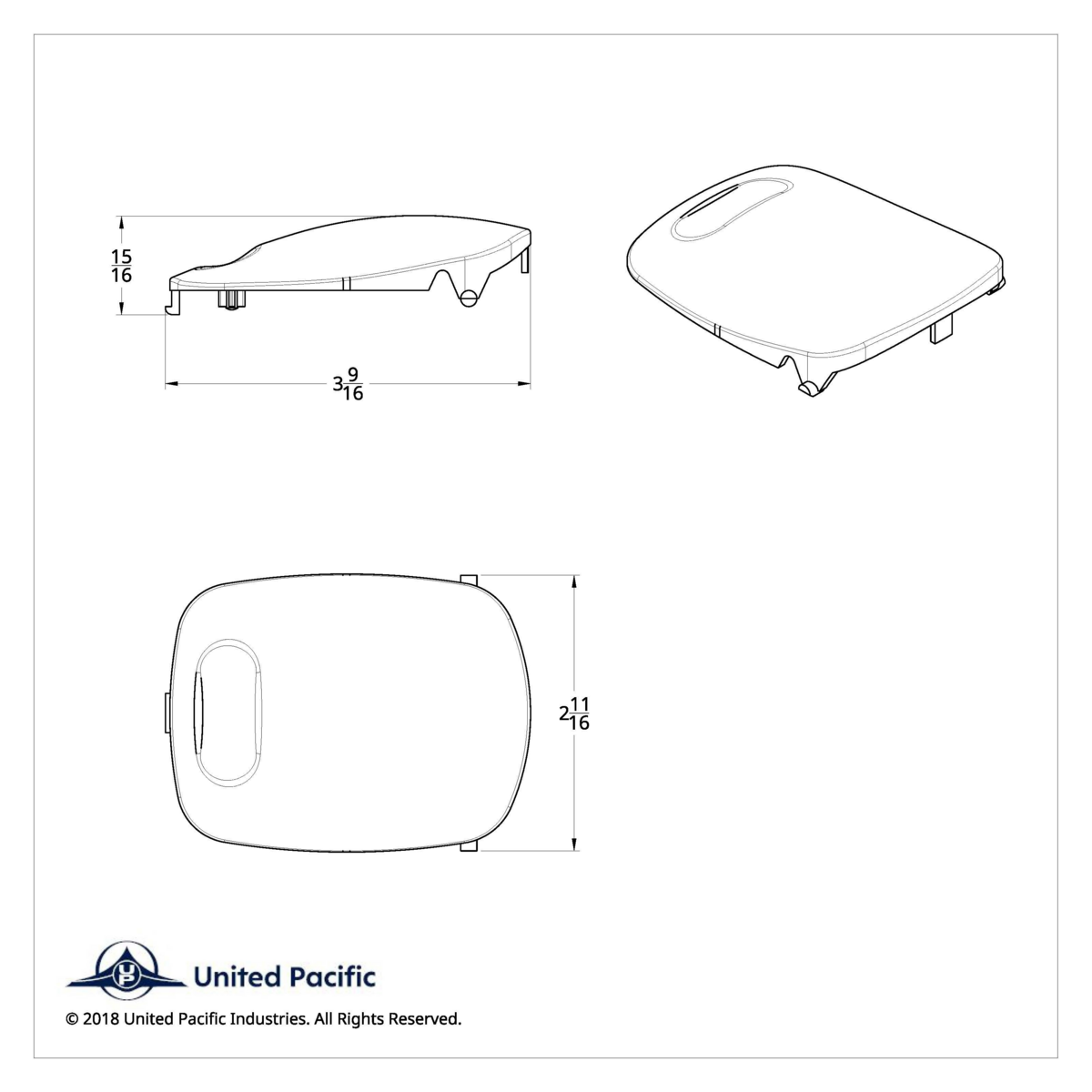 Rectangular Dome Light Lens For 2006+ Peterbilt - Red - Thumbnail 7