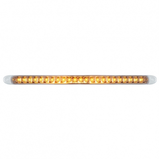 23 SMD LED 17-1/4" Reflector Turn Signal Light Bar Only - Amber LED/Clear Lens
