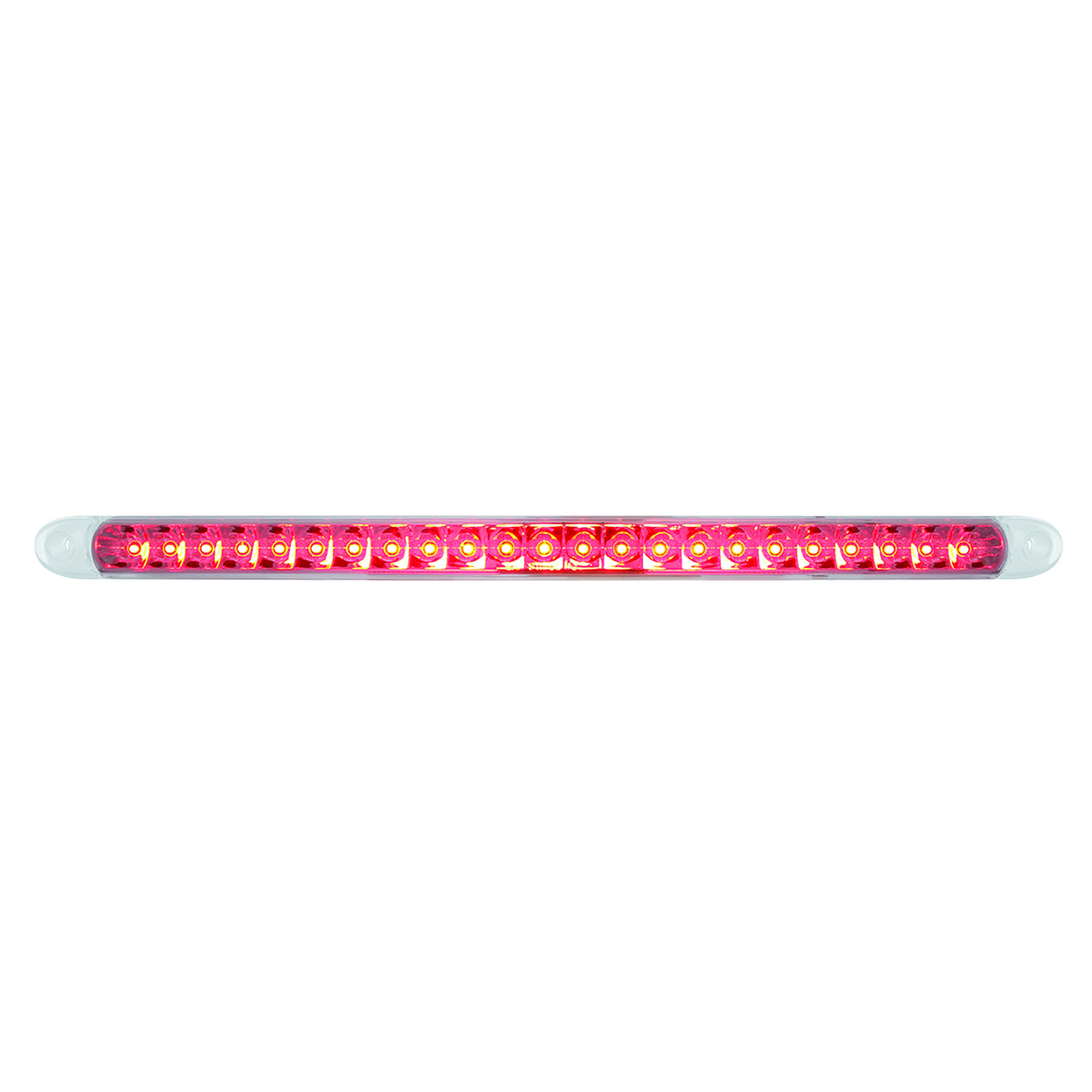 23 SMD LED 17-1/4" Reflector Light Bar Only (Stop, Turn & Tail) - Red LED/Clear Lens - Thumbnail 3