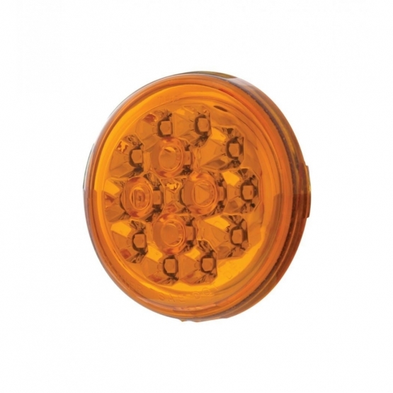 15 LED 2-3/8" Turn Signal Light For Harley Motorcycle- Amber LED/Amber Lens - Thumbnail 3