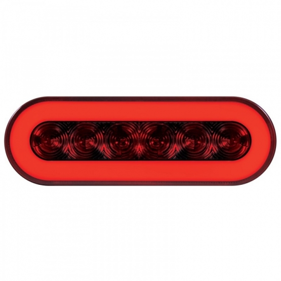 22 LED 6" Oval GloLight Kit (Stop, Turn & Tail) - Red LED/Red Lens (Each) - Thumbnail 3