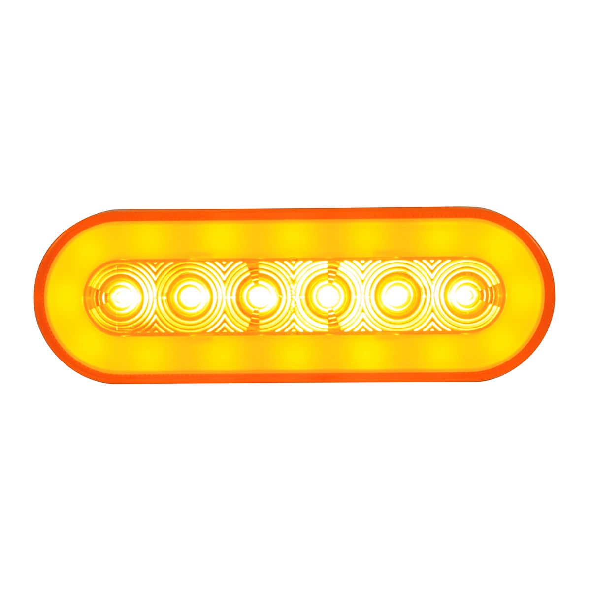 22 LED 6" Oval GloLight (Turn Signal) - Amber LED/Amber Lens