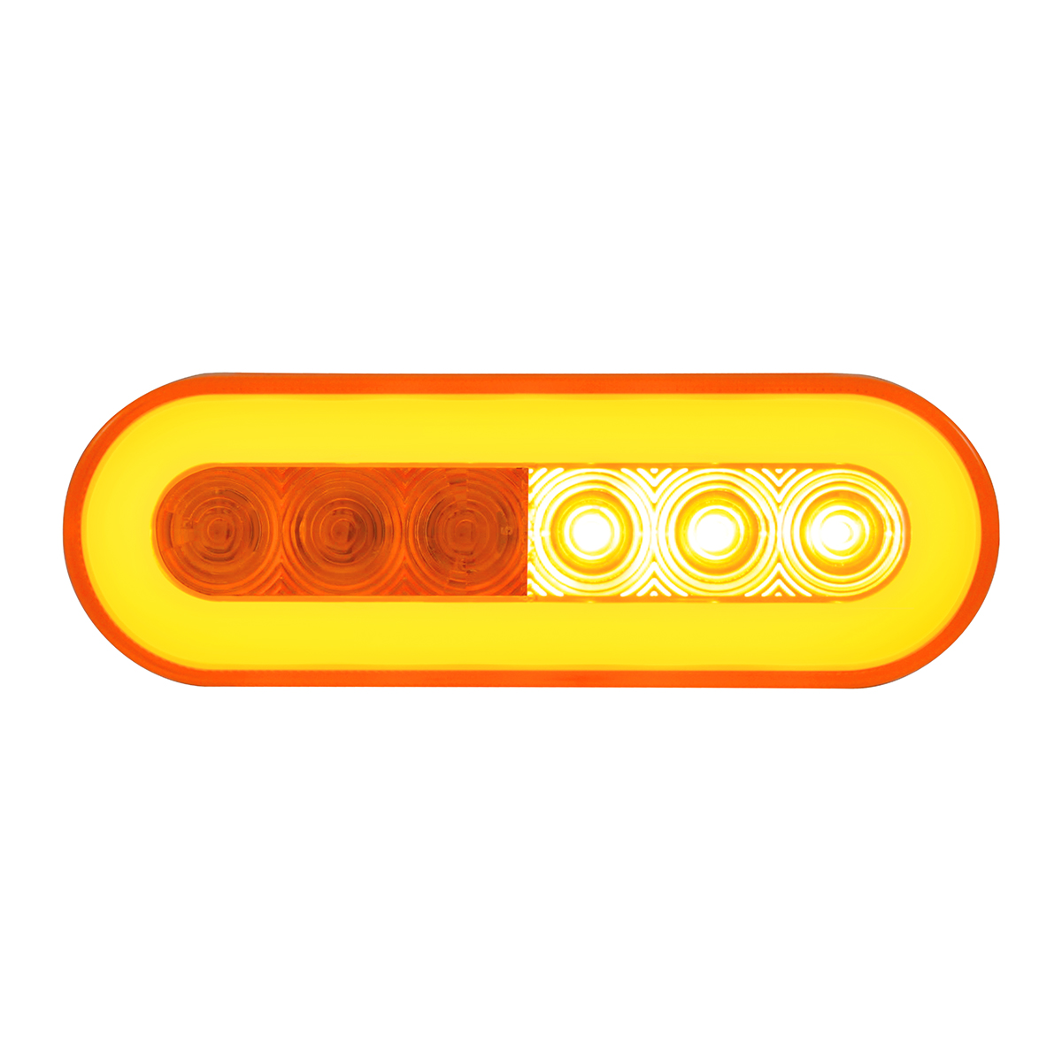 22 LED 6" Oval GloLight (Turn Signal) - Amber LED/Amber Lens - Thumbnail 3
